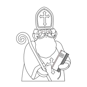 Sinterklaas met boek