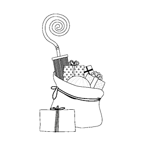Jutte zak met cadeaus