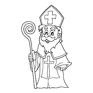 Sint met staf